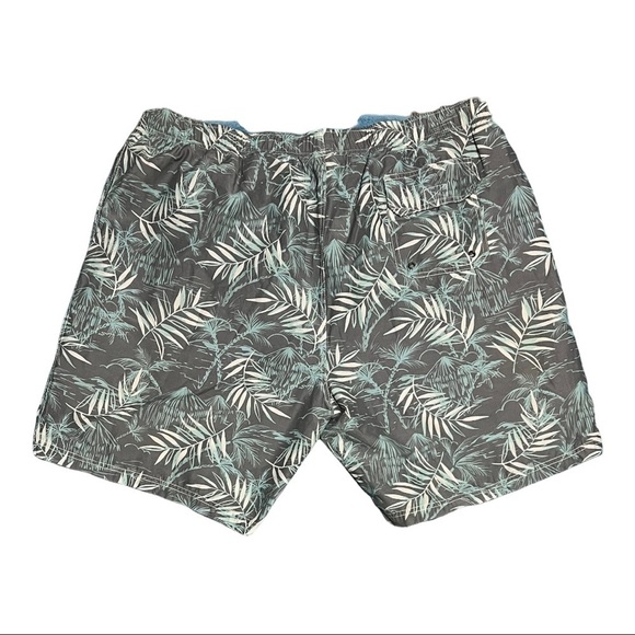 Caribbean Hybrid Shorts Tropical Floral Drawstring Swim Trunks Resort Wear 1XB - Picture 2 of 9